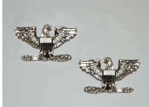 Us Army Rank Insignia Collar Badges Colonel Rank Eagle Wwii 2 1410