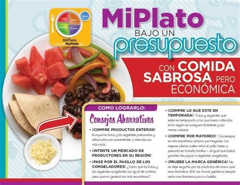 Myplate Eating Healthy On A Budget Spanish Handout Visualz