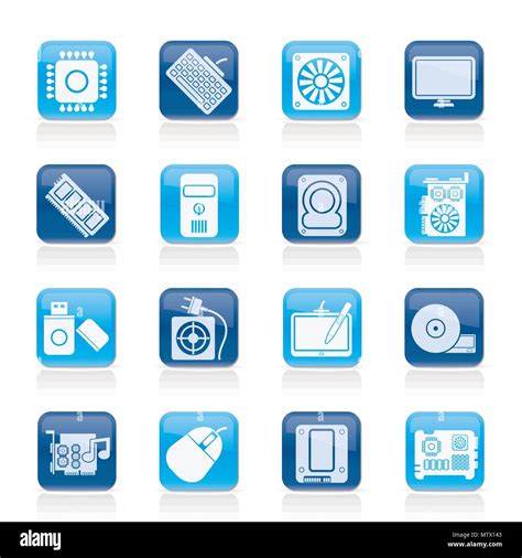 Computer Part Icons Vector Icon Set Stock Vector Image And Art Alamy