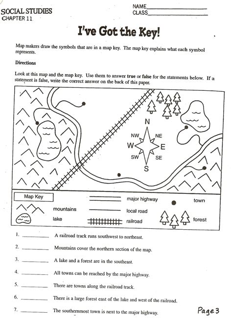 Map Skills Worksheets 4th Grade To Education Math Worksheet For Kids