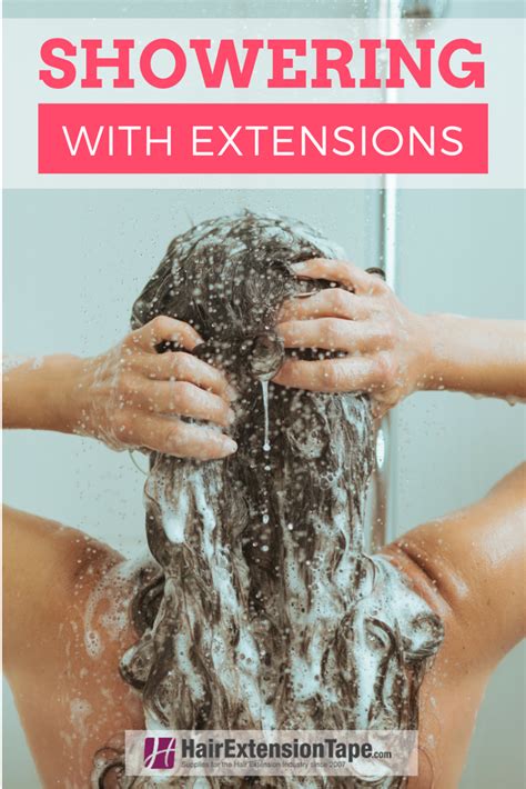 Following are some tips for washing your human hair extensions: Showering with Tape-In Extensions | Tape in hair ...