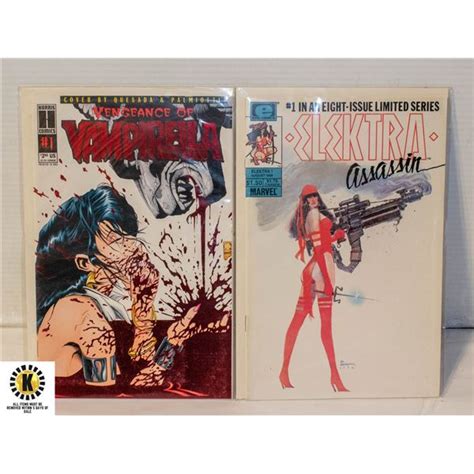 Marvelharris Elektra 1 Vampirella 1 Comic Lot