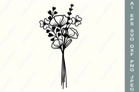 Flower Bouquet Svg Cut Files