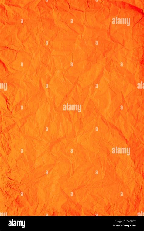 Orange Crumpled Paper Background Or Rough Texture Stock Photo Alamy
