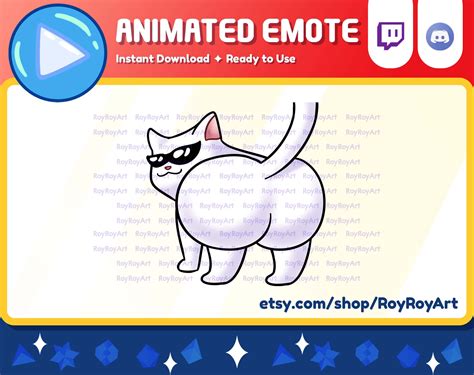 discord emote animated cool cat booty butt twerk etsy canada
