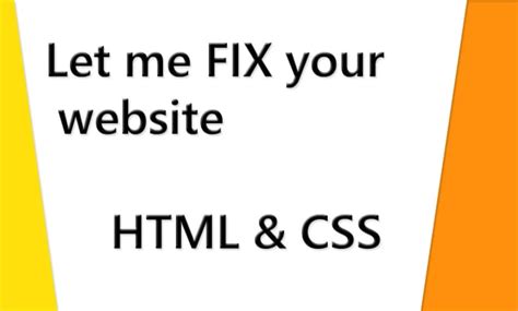Fix Your Html And Css By Livio Morais Fiverr
