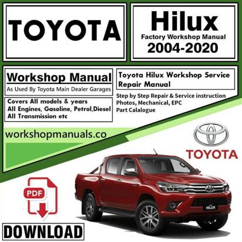 Toyota Hilux Workshop Repair Manual Workshop Repair Manuals Download Co