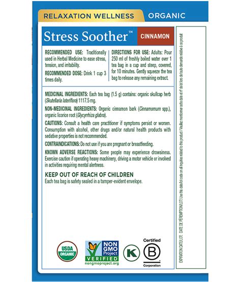 Stress Soother Cinnamon Organic Herbal Tea Two Farm Kids Natural Foods