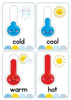 Weather And Temperature Flash Cards Or Weather Center Display Cards Weather Cards Weather