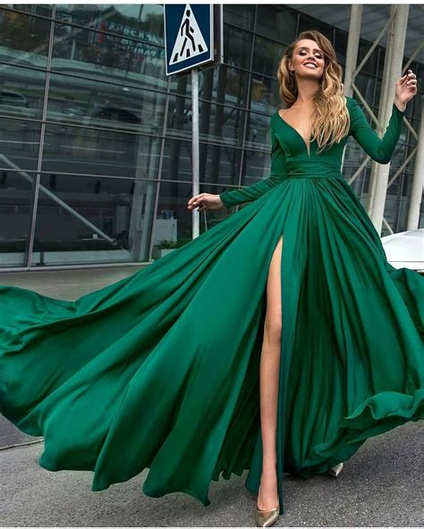Mode Et Morphologie Robe De Bal Verte Robe De Soirée Longue Robe