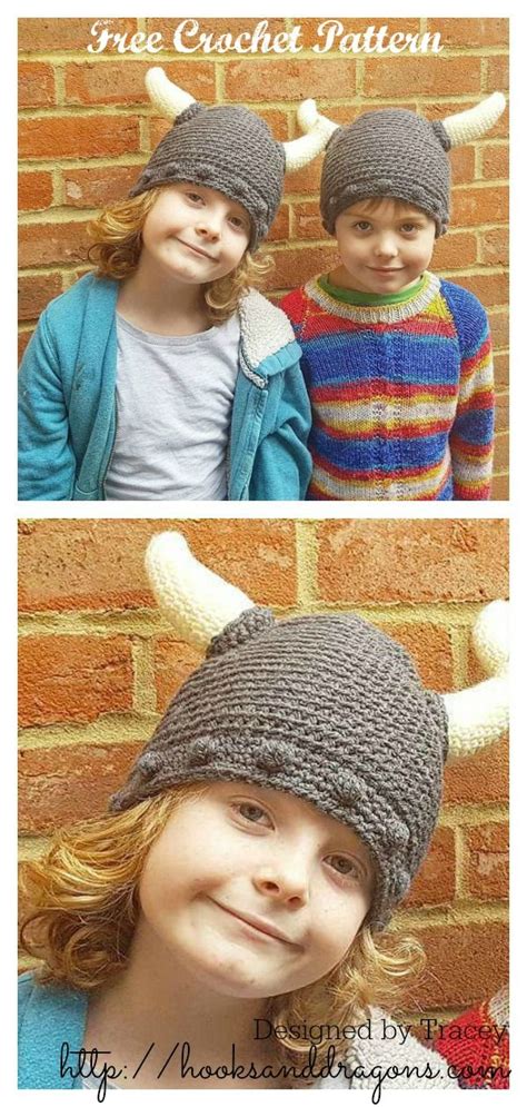 8 Viking Horn Hat Free Crochet Pattern And Paid Viking Hat Crochet