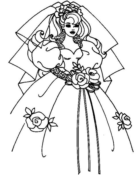 View 30 Wedding Dress Barbie Coloring Pages