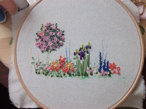 flower-garden-in-ribbon-embroidery-silk-ribbon-embroidery,-ribbon-embroidery,-hand-embroidery