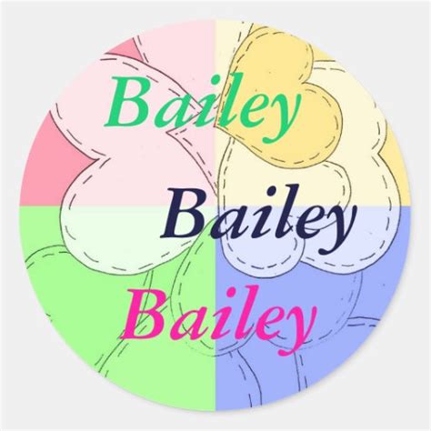Stickers For Name Bailey Zazzle