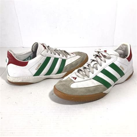 Adidas Mexico Samba Mens 13 Shoes 010523 White Green Red Leather Ebay
