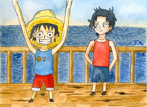 One Piece Kids Luffy And Ace By Xfenne On Deviantart