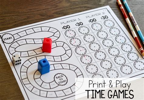 Measurement And Time Print And Play Games Susan Jones Teaching Games To Play Time Games