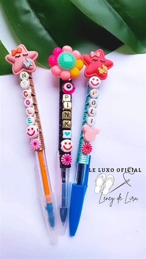 lê luxo oficial canetas canetas personalizadas artesanatos fáceis canetas decoradas
