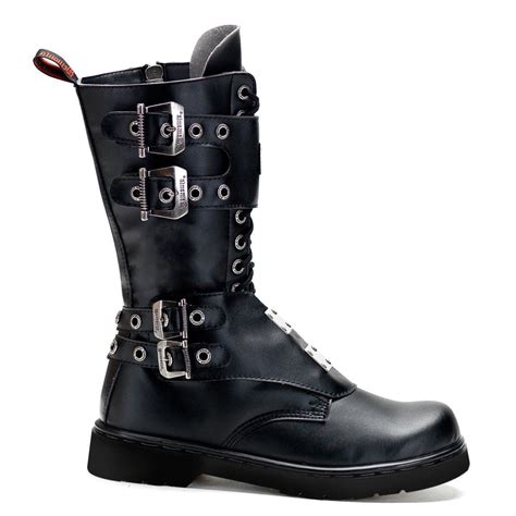 demonia defiant 302 vampirefreaks store black combat boots punk boots leather boots