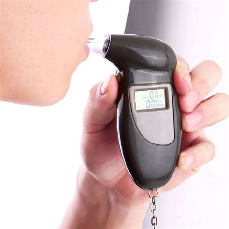 black lcd digital alcohol breath analyzer tester detector breathalyzer test
