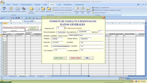 Excel Contable Colombia Gestion Base De Datos En Excel