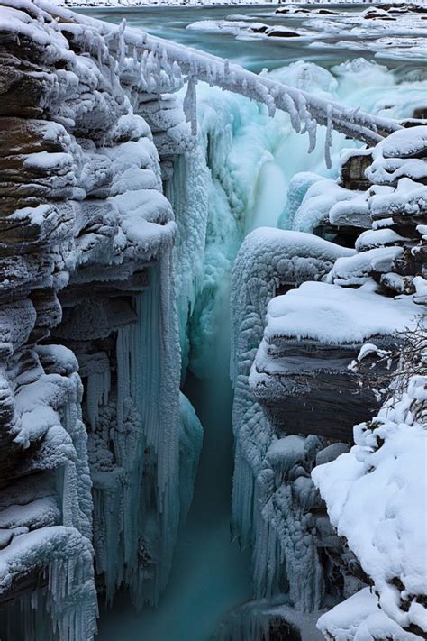 Athabasca Falls In The Winterso Quiet A Totally Different Experience