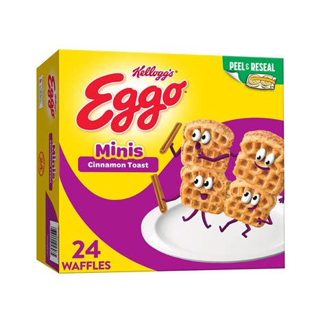 Eggo Minis Cinnamon Toast Waffle Bites 258 Oz 24 Count Frozen