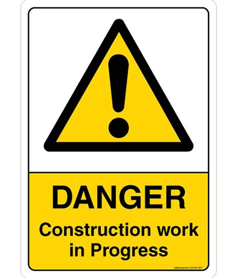 Safety Sign Store Danger Construction Work In Progress Safety Sign
