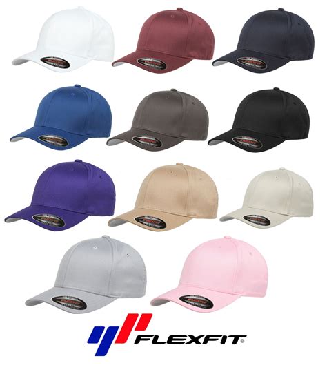 Original Flexfit Fitted Baseball Hat Wooly Combed Twill Cap Blank Flex