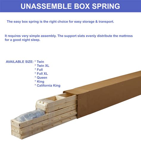 Continental Sleep 5 Inch Easy Wood Box Spring With Simple Assembly