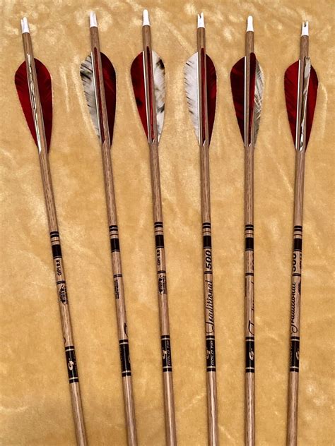 12 Dozen 6 Gold Tip Traditional Arrows Size 500 Full Length Loose