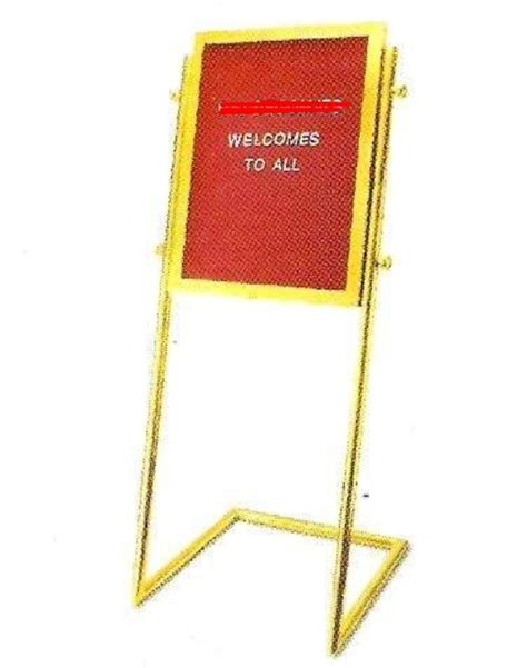 Red Or Blue Velvet Cloth Surface Hotel Welcome Board And Display Stands