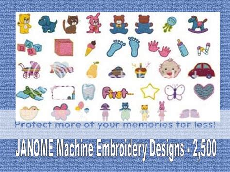 Janome Machine Embroidery Designs 2500 Jef Format Designs Ebay