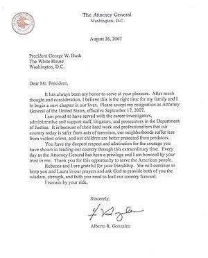 gonzales resignation letter wikisource