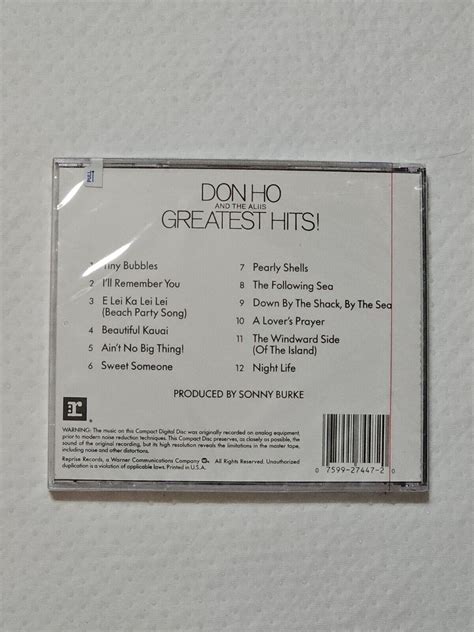 Don Ho Greatest Hits Cd Brand Newstill Sealed Rare