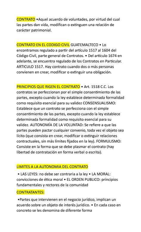 Contrato Apuntes Y Ayuda En La Legislación Civil Contrato •aquel