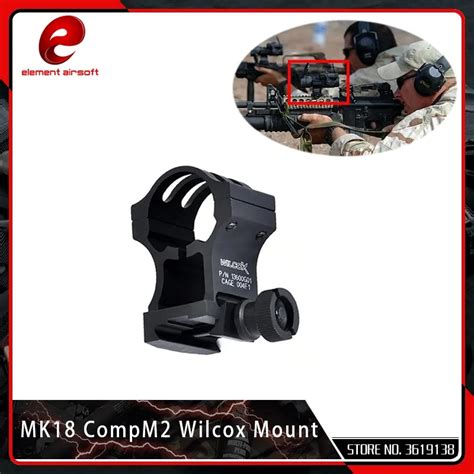 Element Airsoft Mk18 Comp M2 Wilcox Mount For M2m3 Picatinny Adapter