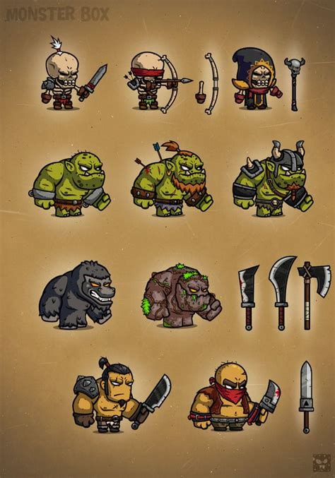Monster Cartoon Characters Rpg 1 Game Concept Art Game Character Design Character Design