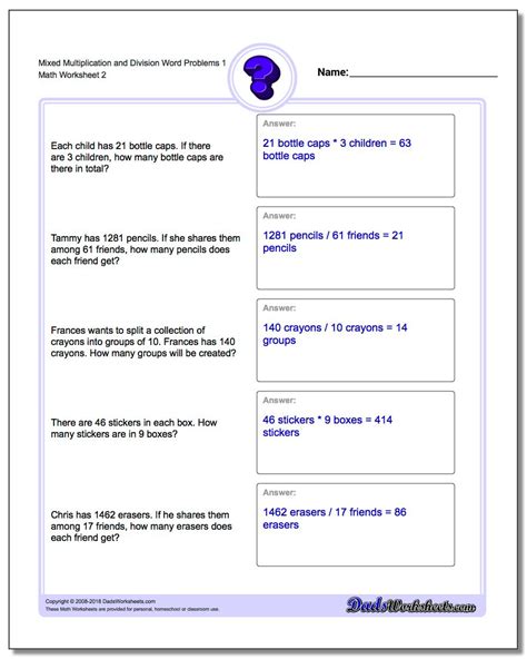 Some of the worksheets for this concept are fifthgradecommoncore wordproblems operationsand, multiplication and division, multiplication, multiplication and division word problems independent, math mammoth grade 5 a worktext, grade 5. 3rd Grade Multiplication And Division Word Problems Worksheets | Times Tables Worksheets