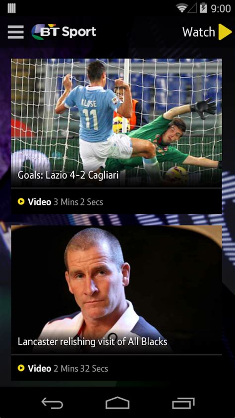 Free bt sport app download latest version for android with package name : BT Sport - screenshot