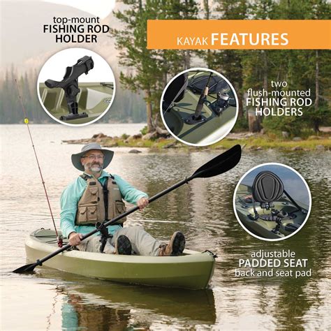Lifetime Tamarack Angler Ft Fishing Kayak Paddle Included