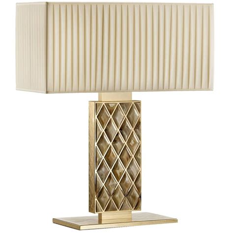 Brass Large Rectangular Table Lamp For Sale At 1stdibs
