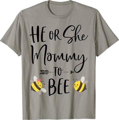 He Or She Mommy To Bee New Mom To Be T Shirt Uk Fashion