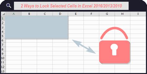 2 Ways To Lock Selected Cells In Excel 201620132010