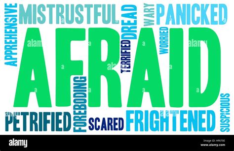 Afraid Word Cloud On A White Background Stock Vector Image And Art Alamy