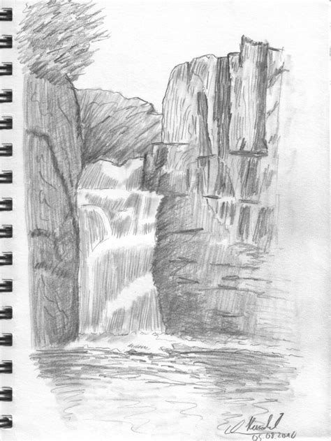Drawing Lesson Waterfall 001 By Haraldelsen On Deviantart