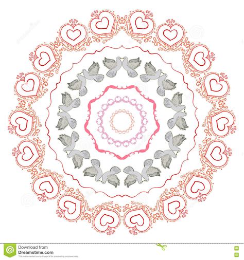 Download Lovely Doves. Vector Image. Card With A Declaration Of ...