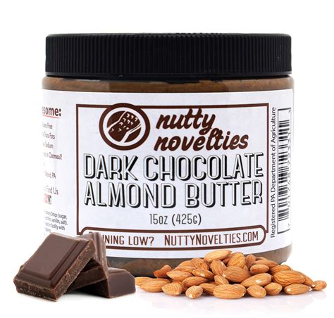 Nutty Novelties Dark Chocolate Almond Butter High Protein Sweet Almond Butter All Natural
