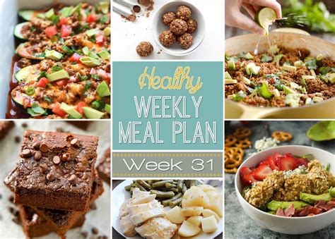 Healthy Weekly Meal Plan 31 Yummy Healthy Easy