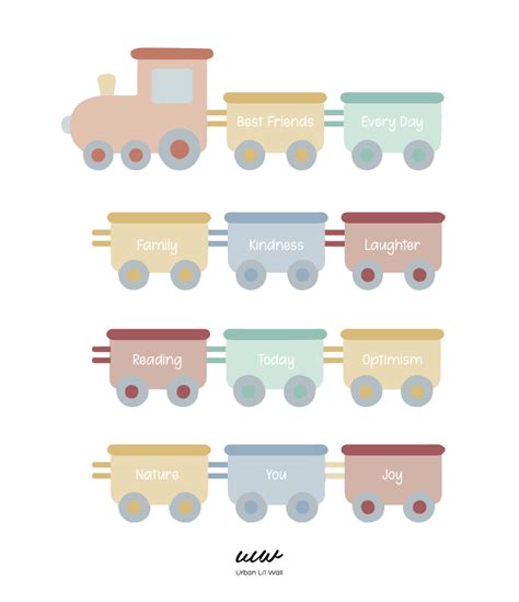 The Gratitude Train Fabric Decal By Our Little Playnest